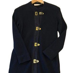 TORY BURCH Navy Rory Sweater Coat XL